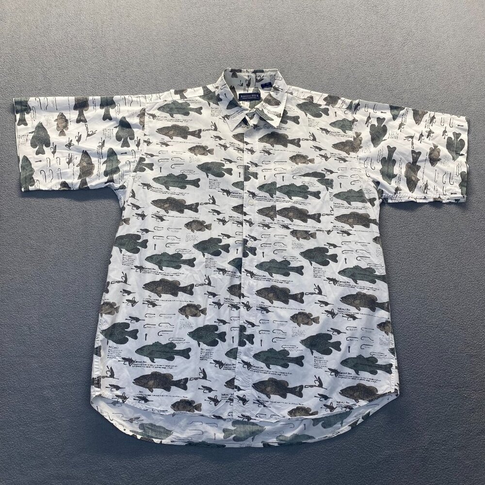 Men's Shirt Green Sailfish Swordfish fish Fishing Sportsman Short Sleeve XL - Picture 12 of 12